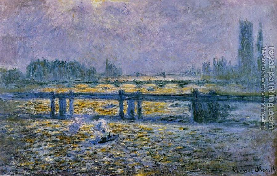 Claude Oscar Monet : Charing Cross Bridge, Reflections on the Thames